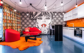 Suite Popart Wohnzimmer - Designhotel Laurichhof Pirna